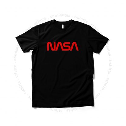 Camiseta NASA Worm Red Black