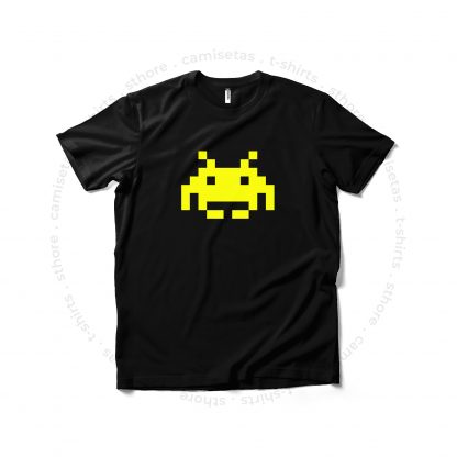Camiseta Space Invaders Black Yellow