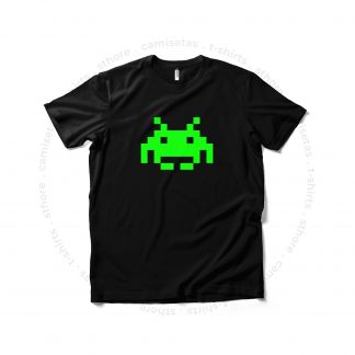 Camiseta Space Invaders Black Green